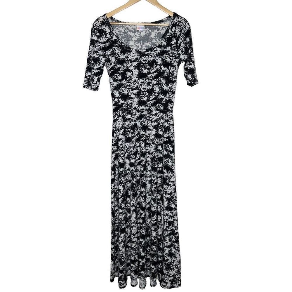 LuLaRoe Black and White Midi Dress